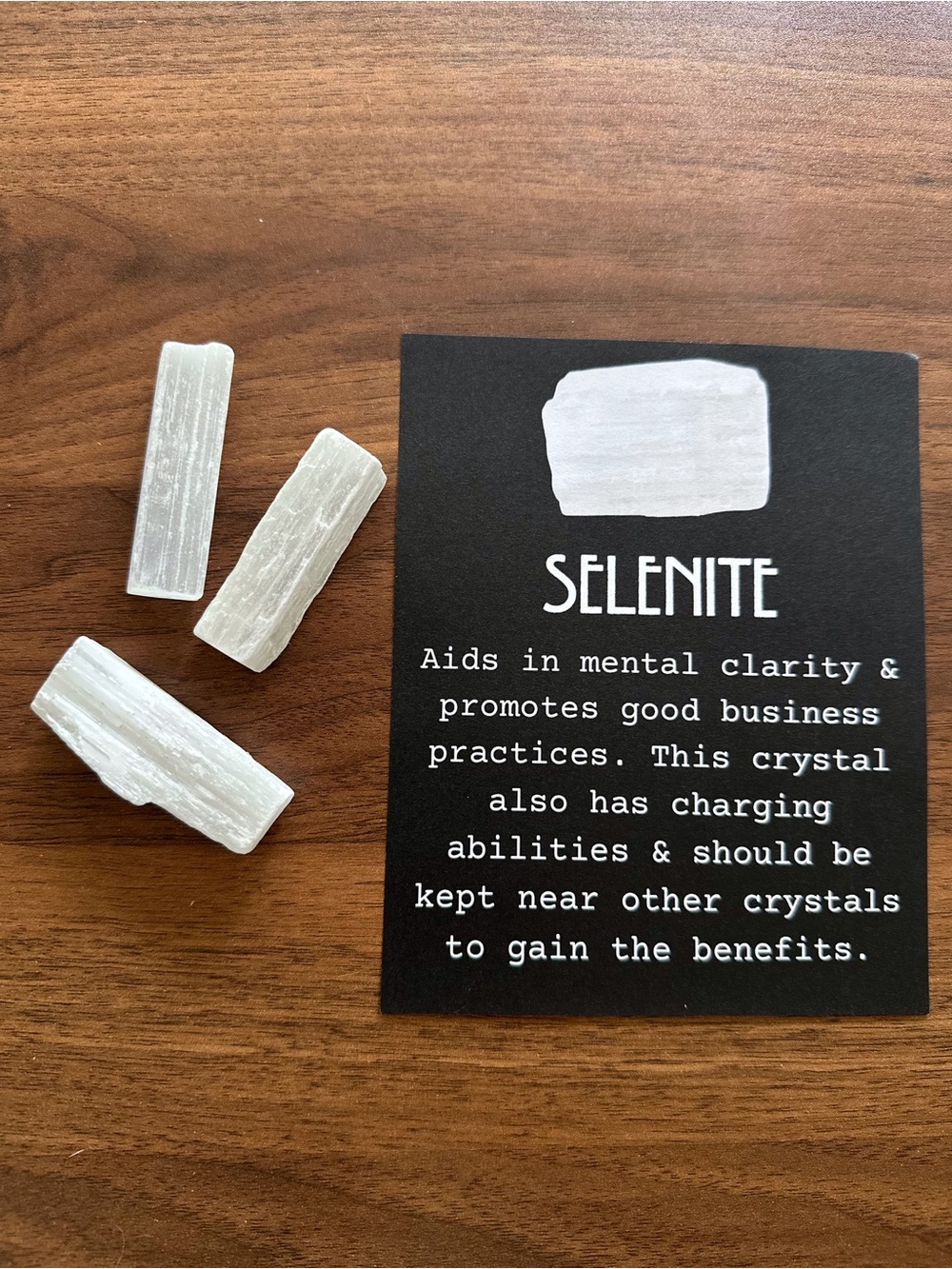 3 pcs Selenite Crystals